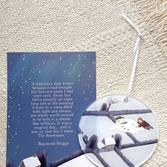 The Snowman Ornament | Acrylic Flying in the air childhood holiday movie - Picture 2 of 4